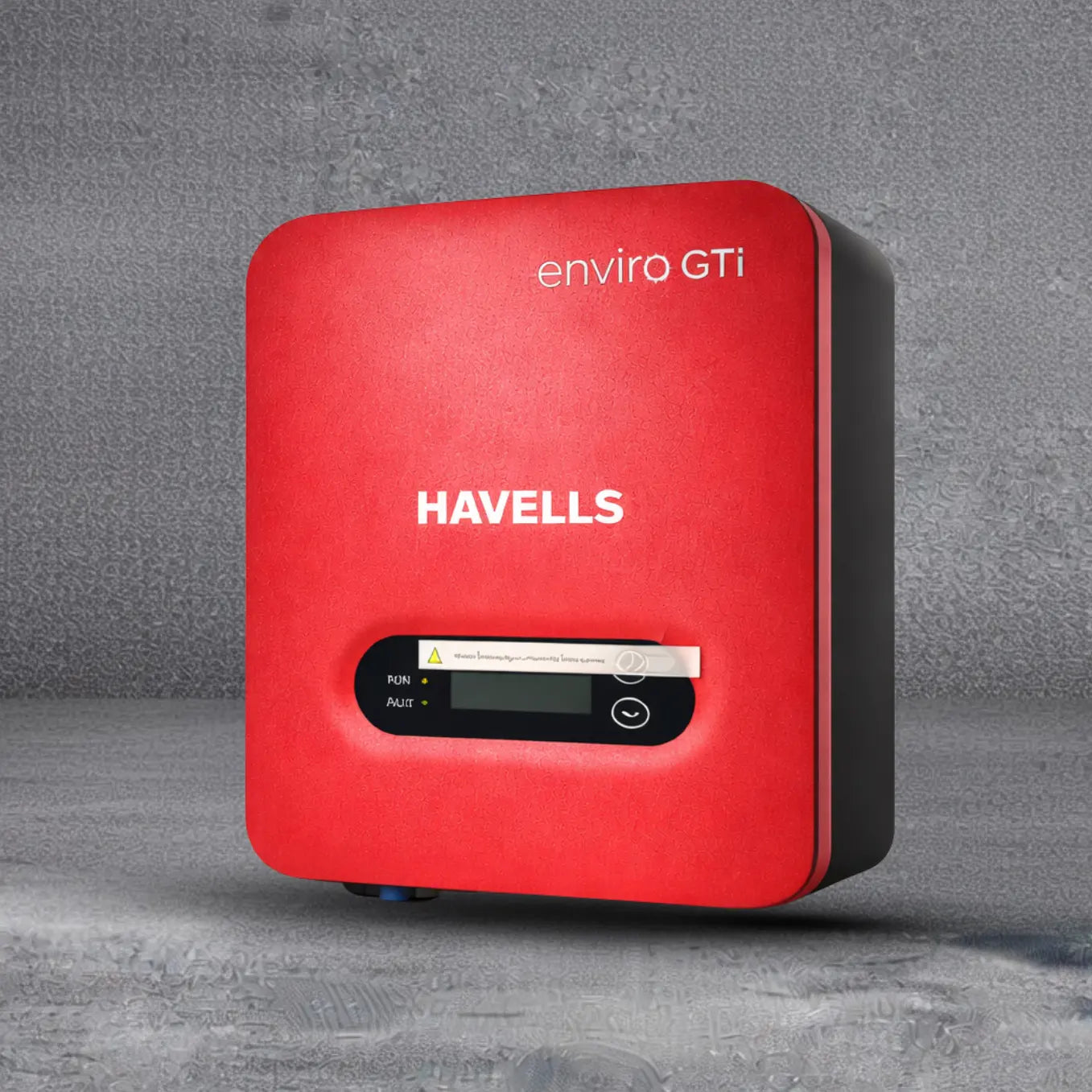 Red Havells enviro GTI water heater on a white background