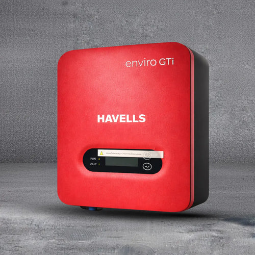 Red Havells enviro GTI water heater on a white background