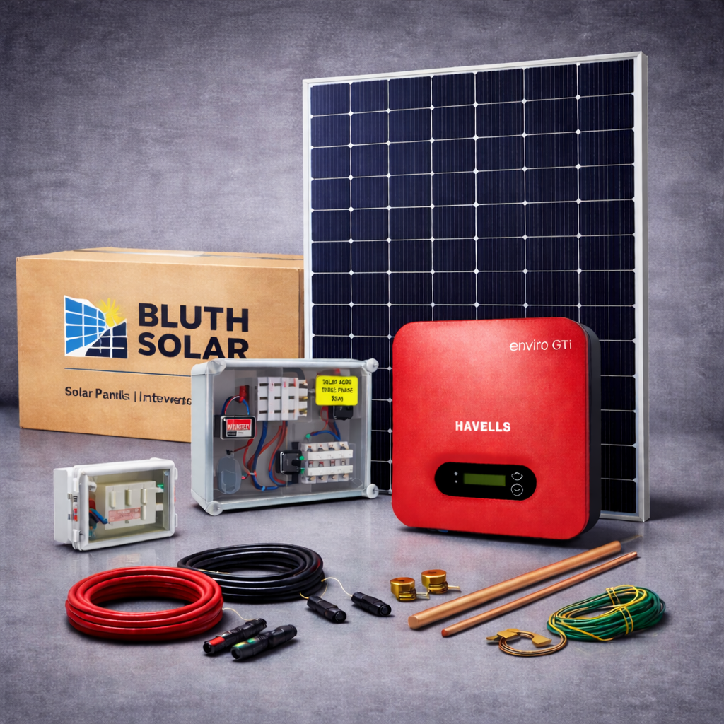 Bluth Solar Three Phase On-Grid Solar Kit – High Efficiency | Net Metering Ready