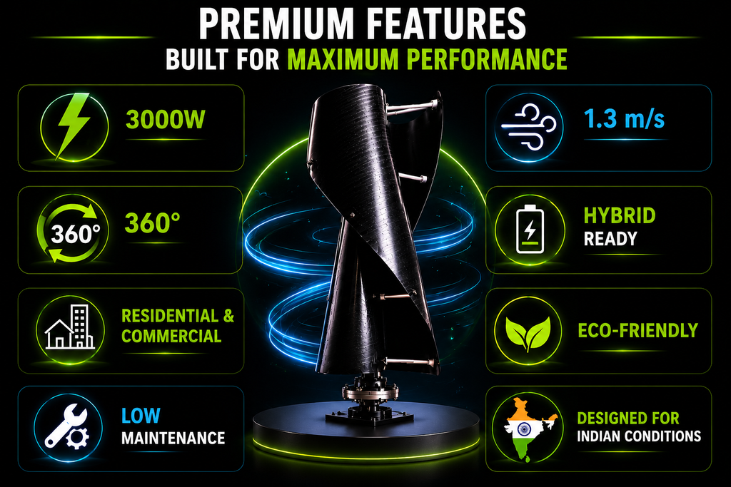 Wind Turbine for Home Price in India | Bluth Solar