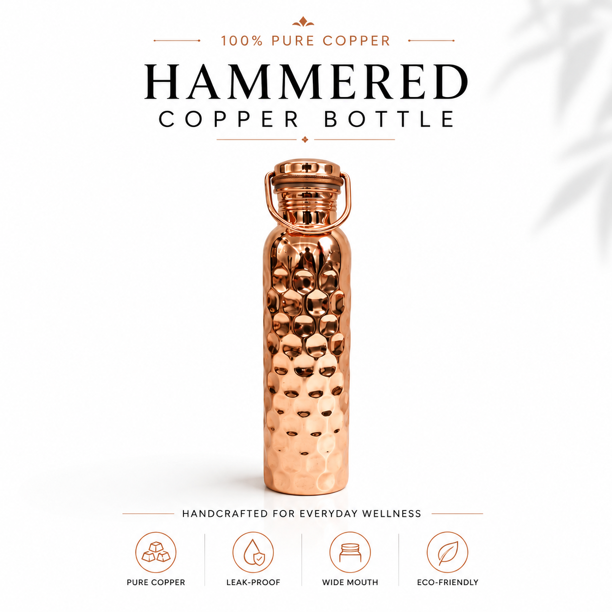 handcrafted copper bottle